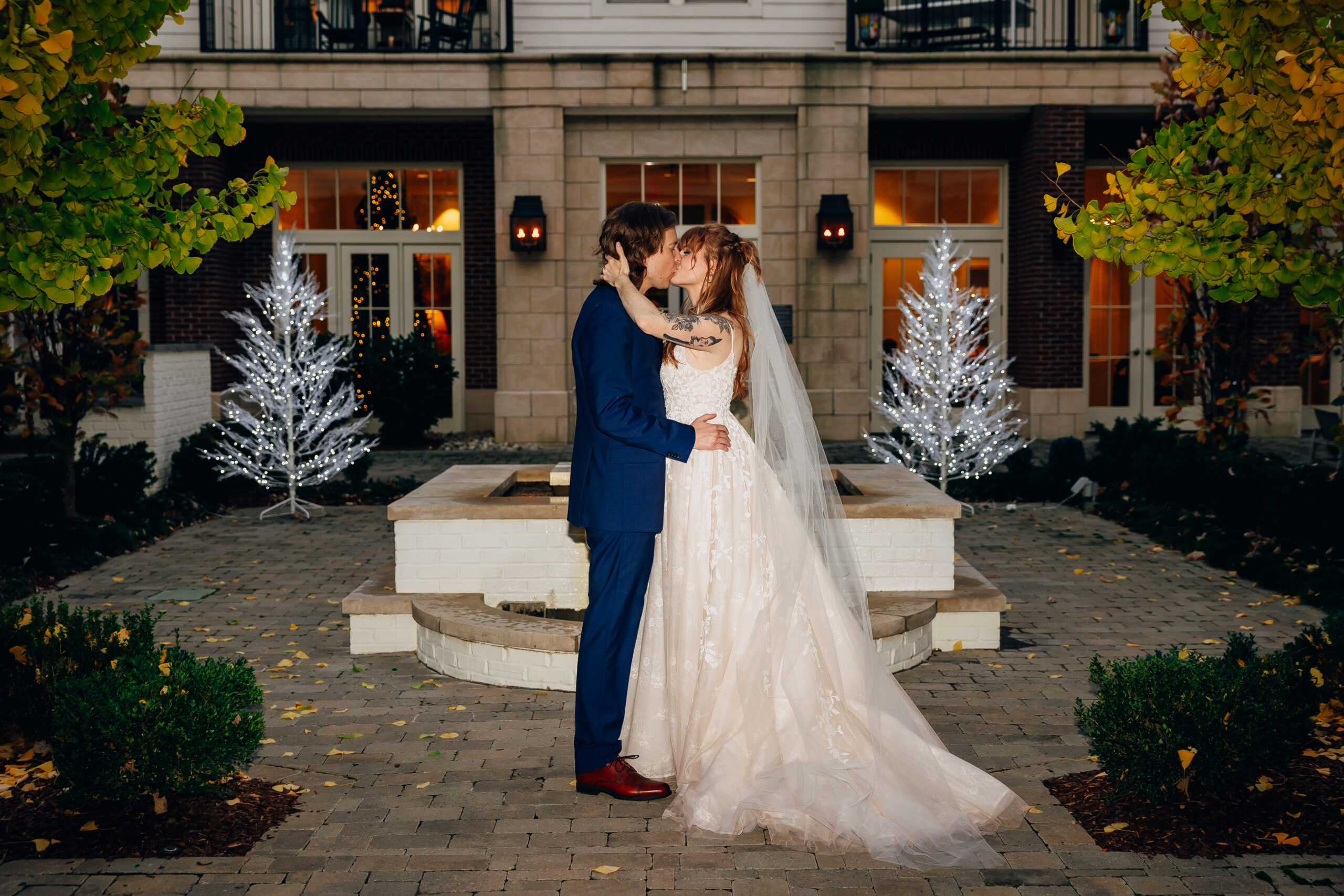 Micro Wedding in the courtyard at Harpeth Square Apartments in Franklin, TN