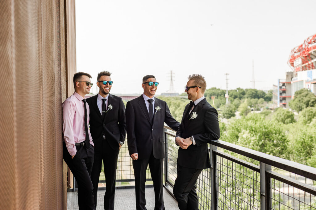The Bridge Building groomsmen photos