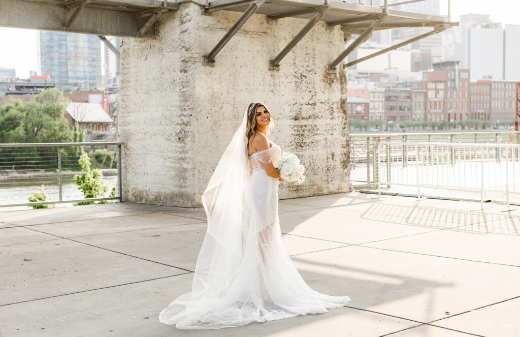 The Bridge Building bridal portraits