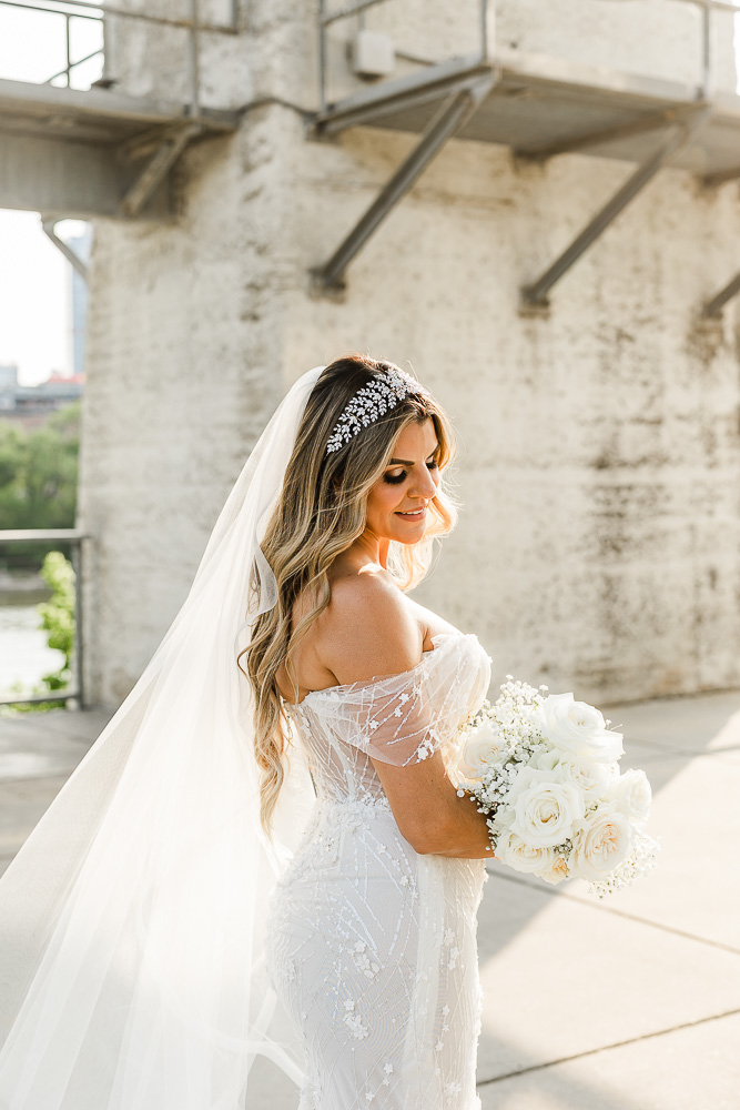 The Bridge Building bridal portraits
