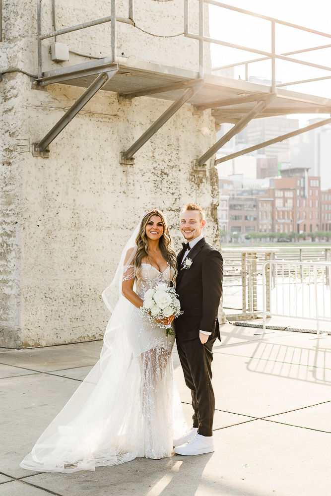 The Bridge Building bride and groom portraits
