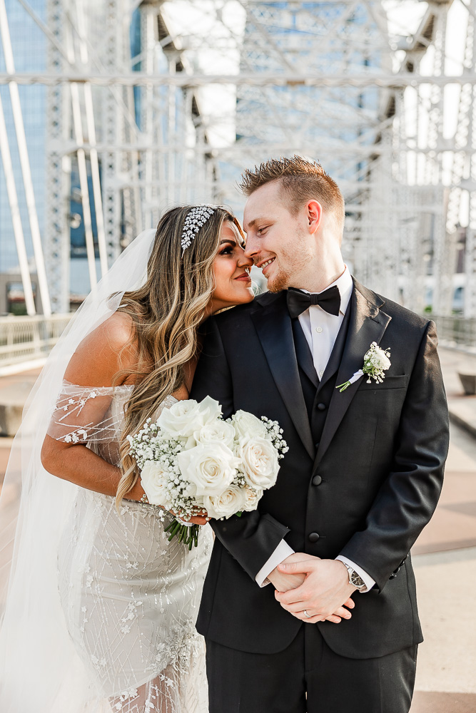 The Bridge Building bride and groom portraits