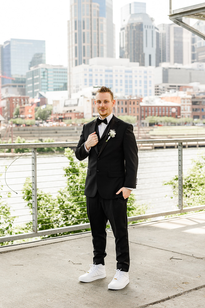 The Bridge Building groom portraits