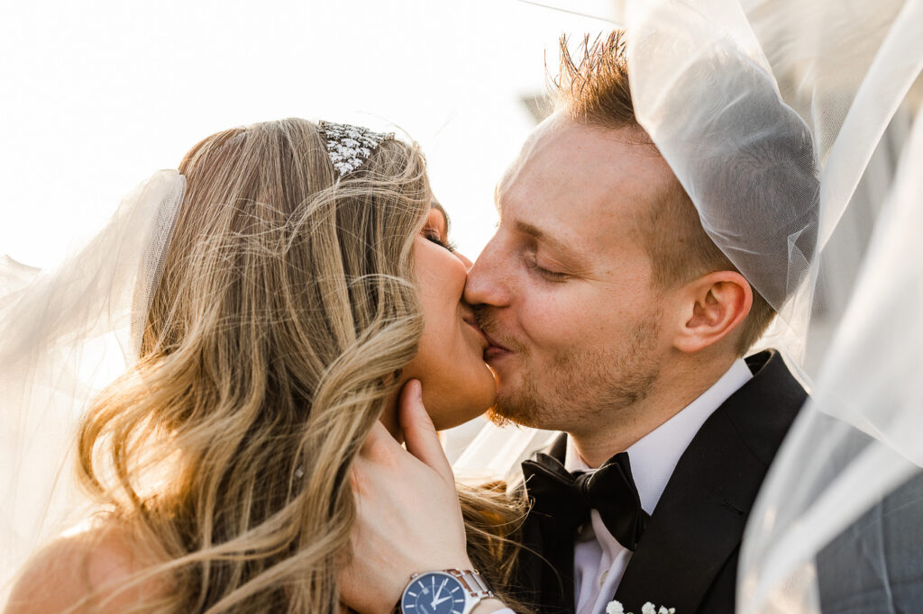 The Bridge Building bride and groom portraits