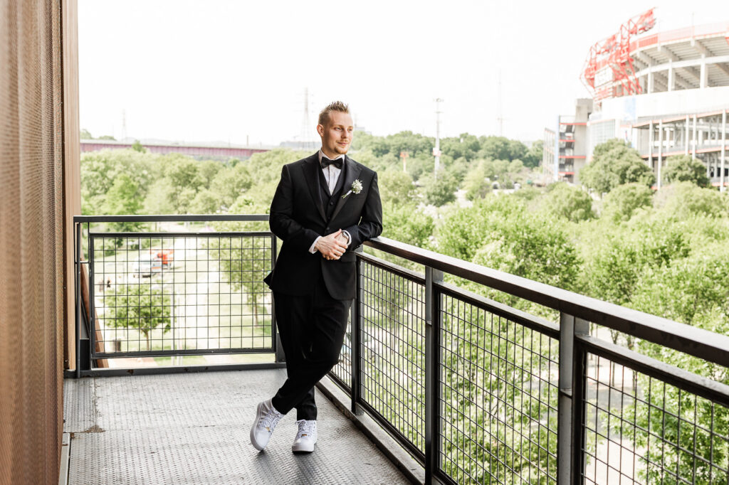 The Bridge Building groom portraits