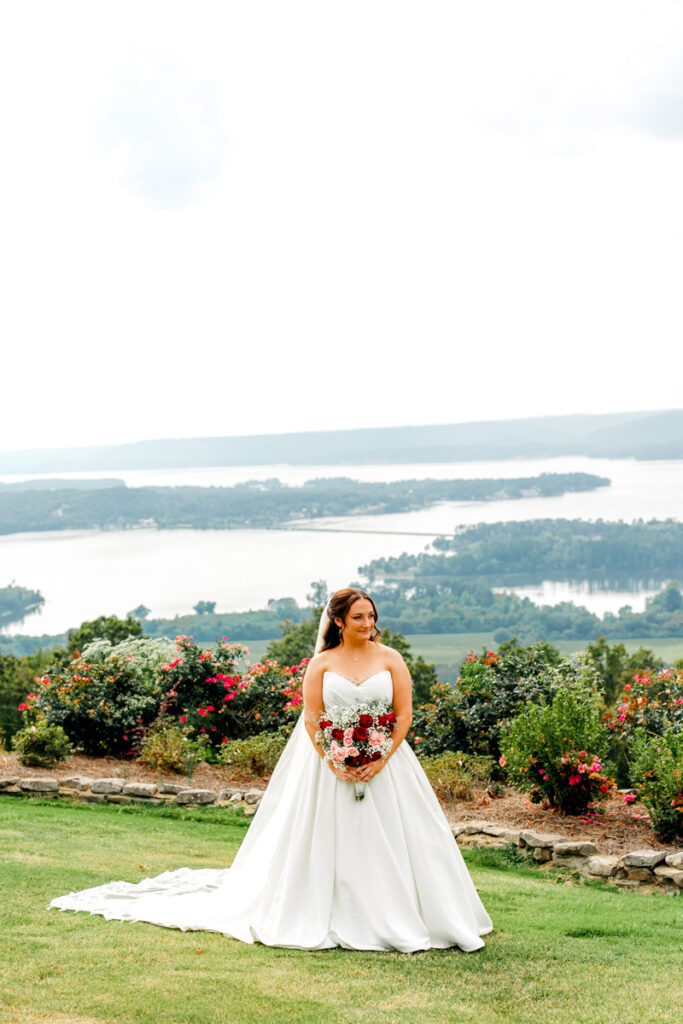 Elegant bridal portraits at Stone Haven in Section, AL.