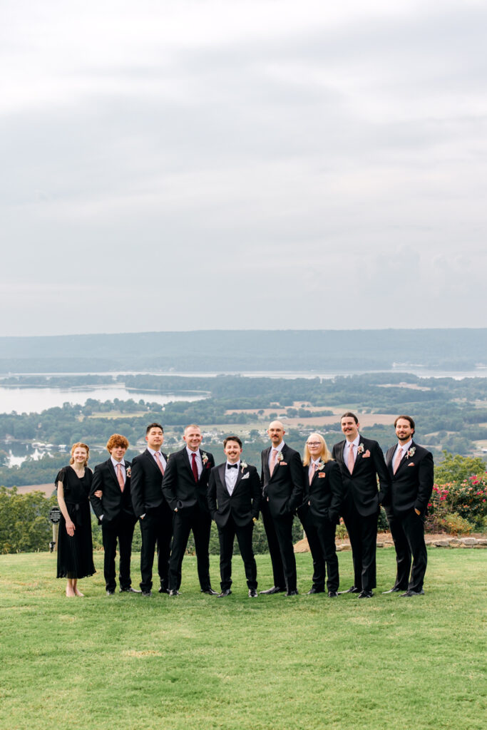 Groom and groomsmen at Stone Haven in Section, AL.