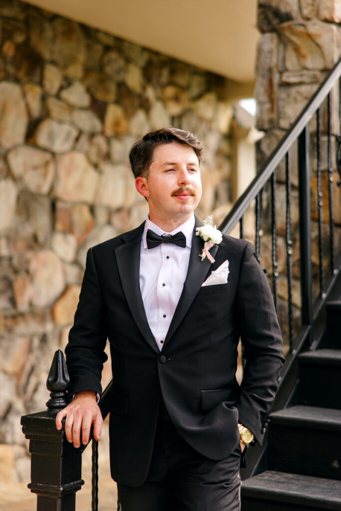 Groom portraits at Stone Haven.