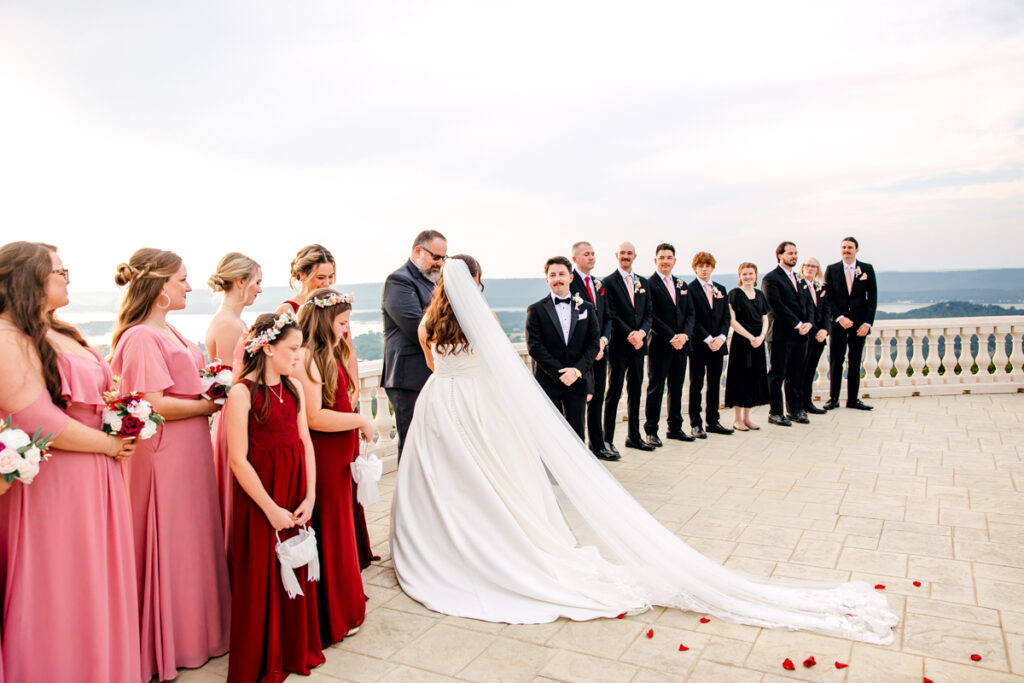 Wedding ceremony at Stone Haven in Section, Alabama.