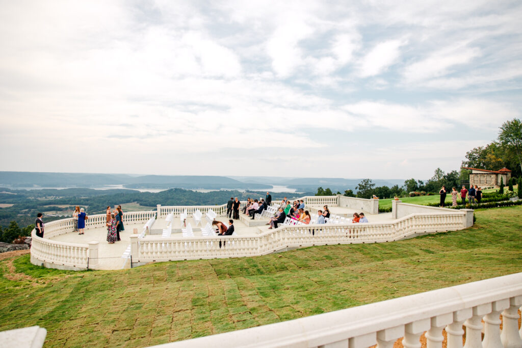 Full view of the outdoor ceremony space at Stone Haven.