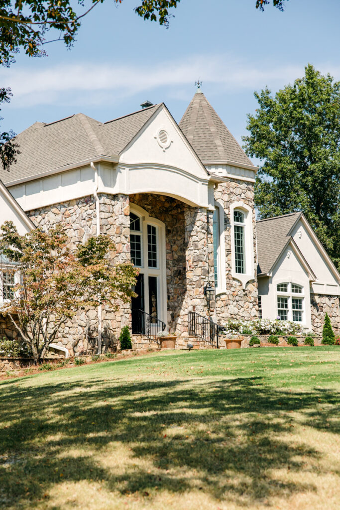 Exterior view of the Rock House at Stone Haven wedding venue in Alabama.