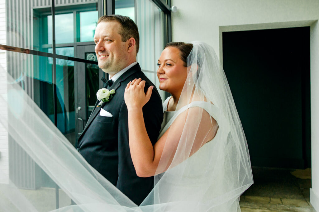 Bride and groom at Saint Elle wedding, planned by Nashville wedding planner Eleven Ten Events