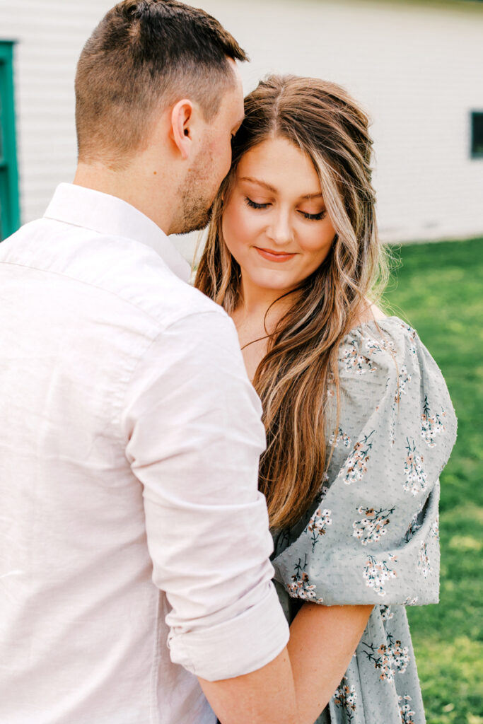 Engaged couple during their Harlinsdale Farm engagement session