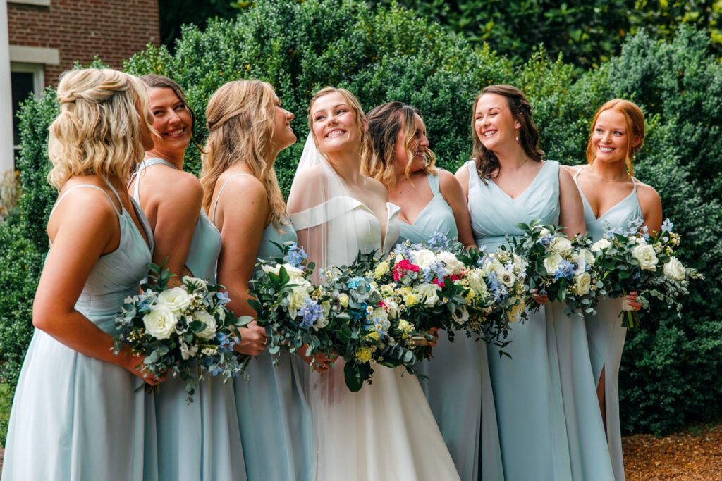 Bride and bridesmaids at Homestead Manor