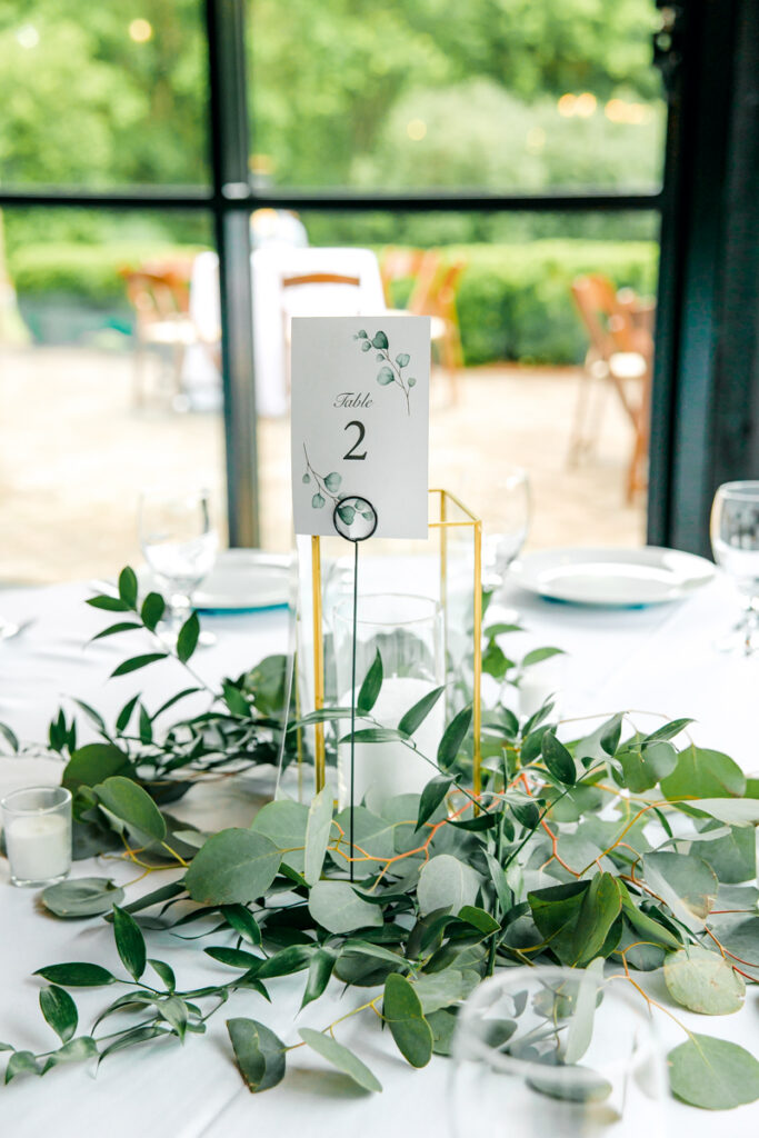 Wedding reception table numbers