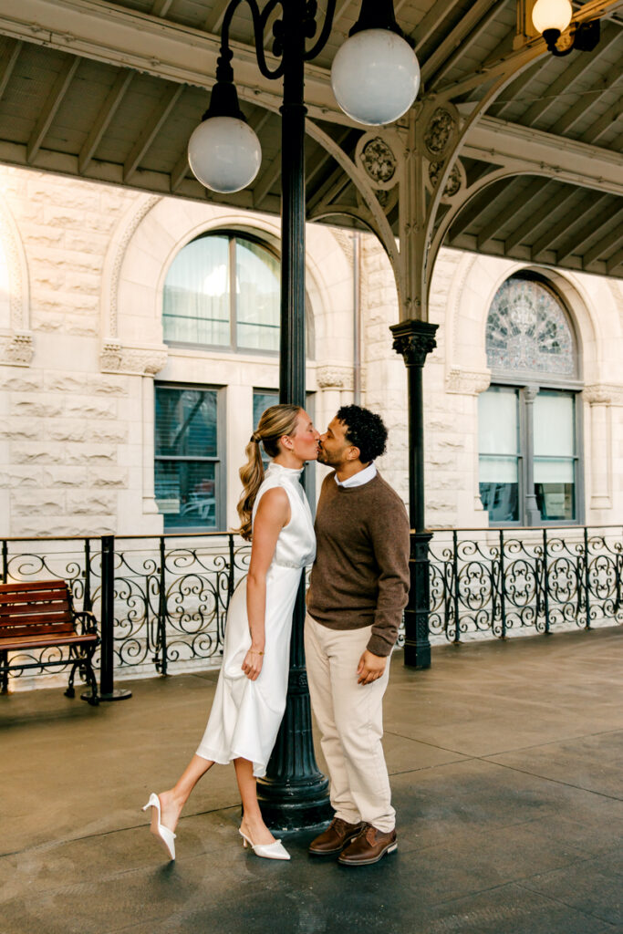 Union Station engagement session in Downtown Nashville