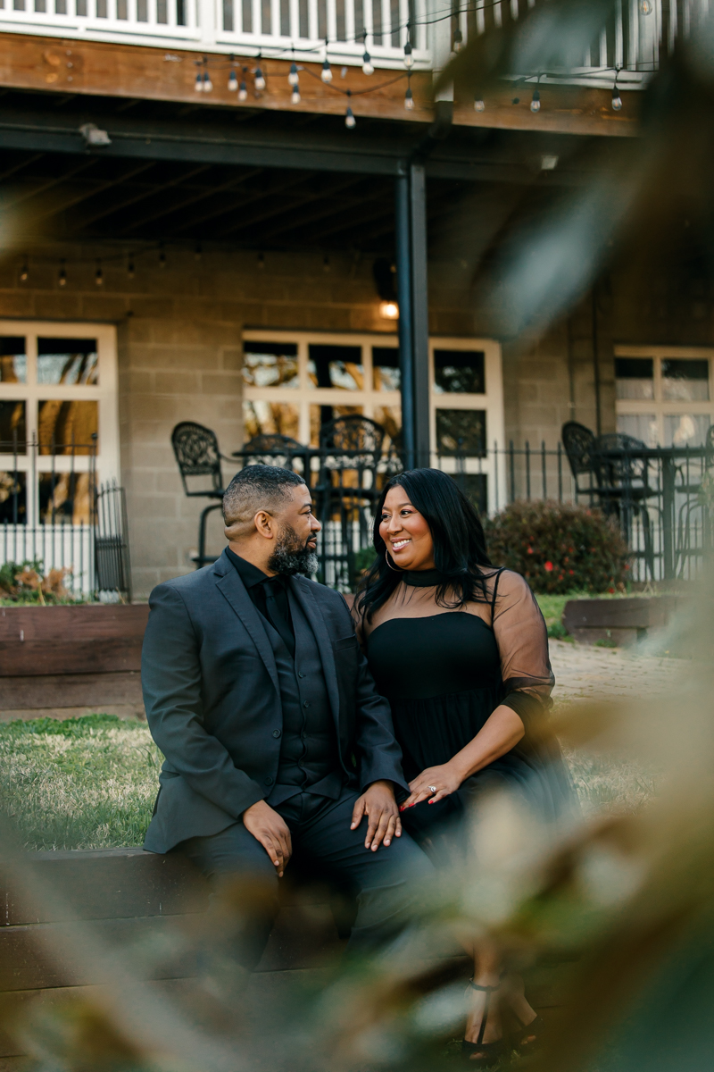 Engaged couple at Lighthouse on the Lake in Hendersonville, TN