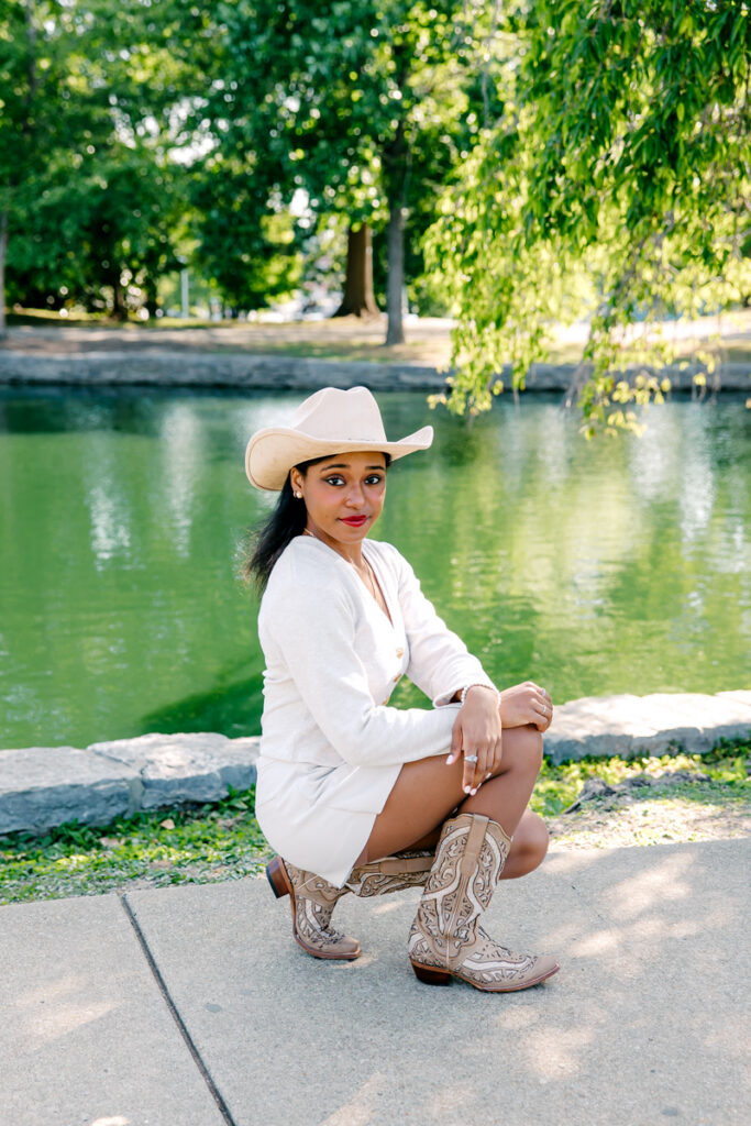 Graduation photos at Centennial Park in Nashville, TN